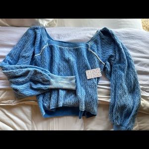 Free People Puff Sleeve Sweater